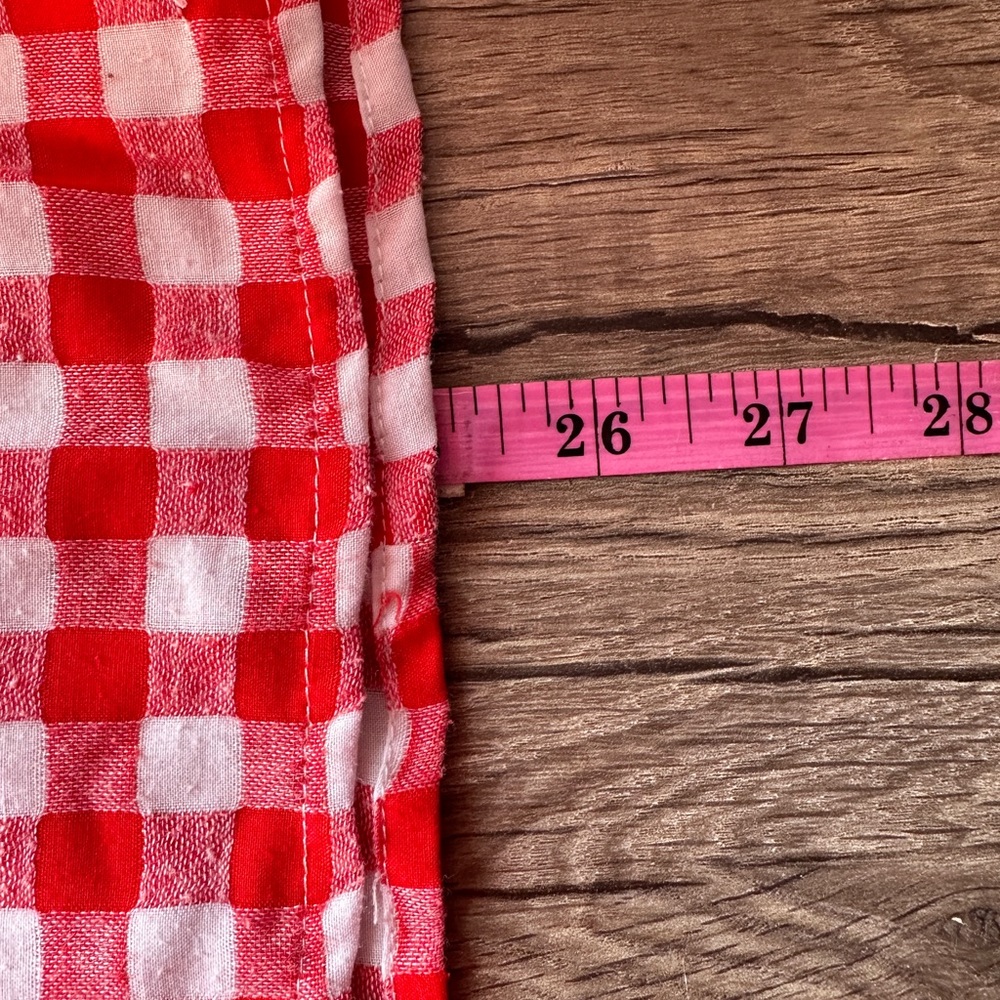 Entro Gingham Checkered Patterned Crochet Shirt L - image 6